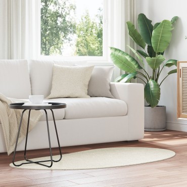vidaXL Χαλιά χώρου Κρεμ 80x150cm Πολυεσέστερ Αντιολισθητικό