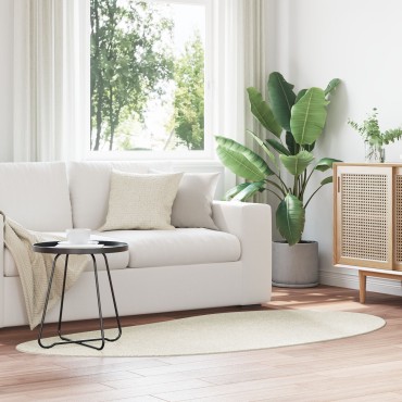 vidaXL Χαλιά Χώρου Κρεμ 100x200cm Πολυεστέρα Αντιολισθητικό