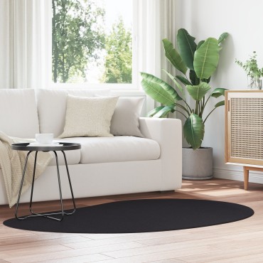 vidaXL Χαλί Χρώμα Μαύρο 120x170cm Πολυεστέρας Αντιολισθητικό