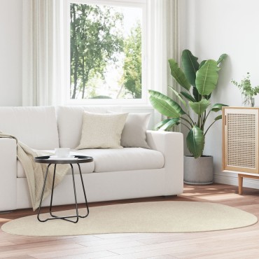 vidaXL Χαλιά Μπεζ Πολυεστέρας 140x200cm Αντιολισθητικό Χαλί Χώρου