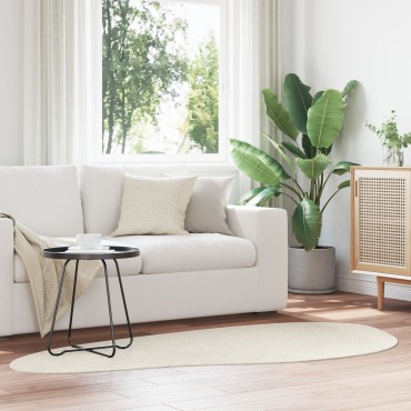 vidaXL Χαλιά Κρεμ Πολυεστέρας 100x200cm Αντιολισθητικό Χαλιά Χώρου