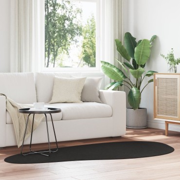 vidaXL Χαλιά Μαύρο Πολυεστέρας 100x200cm Διακοσμητικά ένθετα