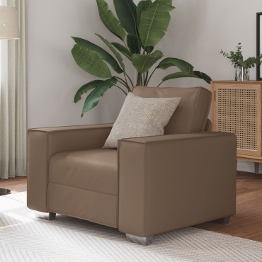 Καρέκλα Sofa vidaXL καφέ σε ψεύτικο δέρμαxxcm