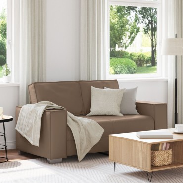 vidaXL Καναπές Loveseat Καφέ από Συνθετικό Δέρμα 160x78x84cm