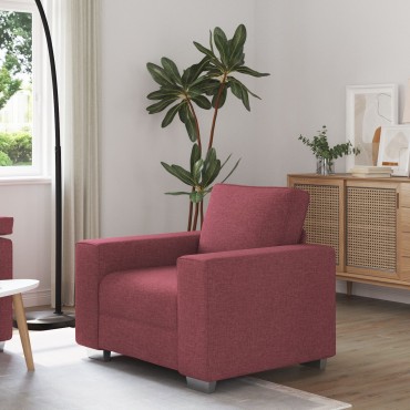 vidaXL Πολυθρόνα Κρασί Κόκκινη Υφασμάτινη 100x77x82cm 1 τεμ. Γωνιακός