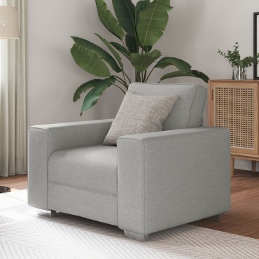 vidaXL Πολυθρόνα Σύννεφο Γκρι από Υφασμα 100x77x82cm 1 τεμ. Γωνιακός