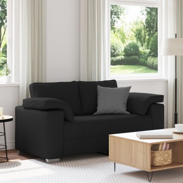 vidaXL Καναπέδας Loveseat Μαύρος Υφάσματος