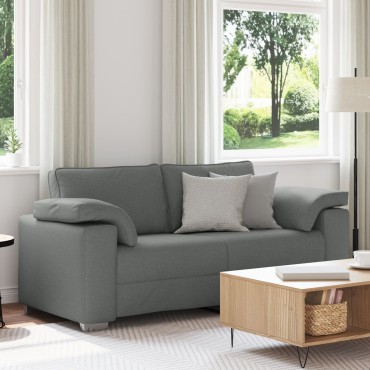 vidaXL Καναπέδες Loveseat Σκούρο Γκρι Υφάσματος 180x77x82cm
