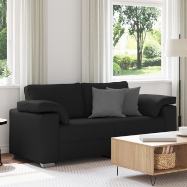 vidaXL Μαύρος Καναπές Loveseat Υφασμάτινος 180x77x82cm