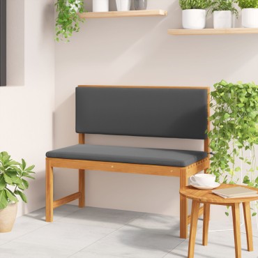 πάγκος κήπου vidaXL με μαξιλάρια 100x50x91cm από μασίφ ξύλο ακακίας