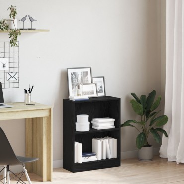 VidaXL Βιβλιοθήκη Μαύρη 60x24x76cm Επεξεργασμένο Ξύλο 1 τεμ.
