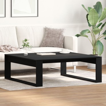 vidaXL Τραπεζάκι σαλονιού Μαύρο Δρυς 100x100x35cm Επεξεργασμένο ξύλο 1 τεμ.