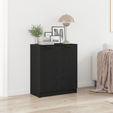 vidaXL Πλευρικό γραφείο Μαύρο Δρυς 60x30x70cm Επεξεργασμένο ξύλο 1 τεμ.