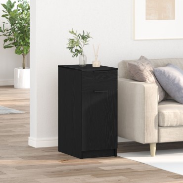 vidaXL Γραφείο Ντουλάπι σε Μαύρη Βελανιδιά - 33x50x75cm - Φτιαγμένο από Επεξεργασμένο Ξύλο