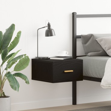 VidaXL Τοίχου Κομοδίνο Μαύρη Βελανιδιά 35x35x20 εκ 1 τεμ.