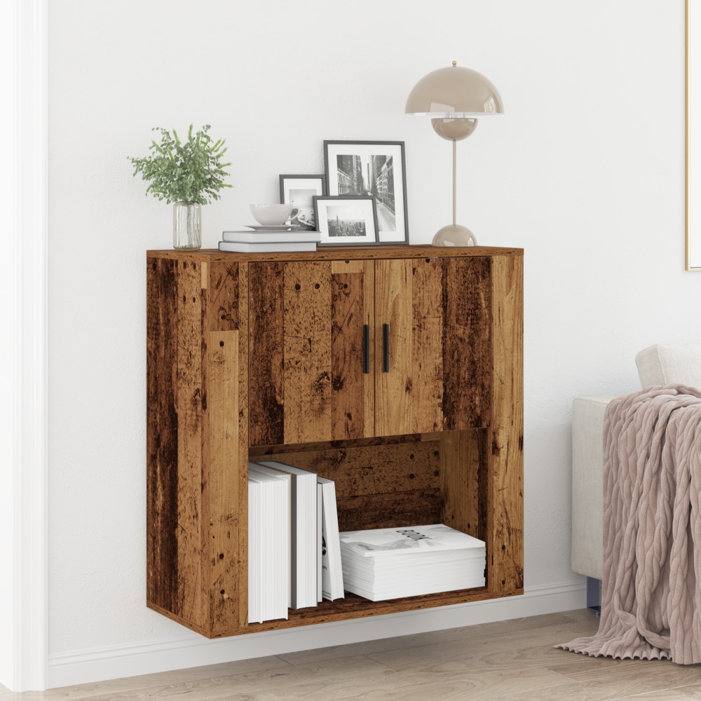 vidaXL Ντουλάπα Τοίχου Παλιό Ξύλο 80x33x80cm Επεξεργασμένο Ξύλο 1 τεμ.