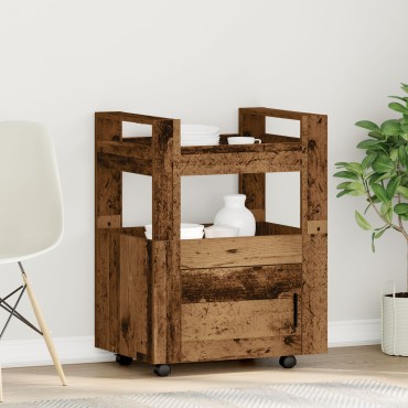 vidaXL Καρότσι Κουζίνας Παλιού Ξύλου 60x45x80cm Επεξεργασμένο Ξύλο 1 τεμ.