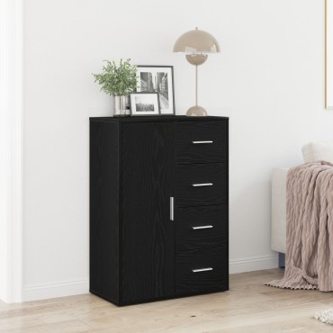 vidaXL Μπουφές Μαύρος Δρυς 60x31x84cm Επεξεργασμένο Ξύλο 1 τεμ.