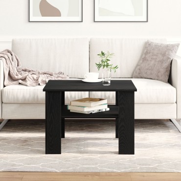 vidaXL Τραπεζάκι σαλονιού Μαύρο Δρύς 60x60x42cm Επεξεργασμένο ξύλο 1 τεμ.