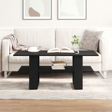 vidaXL Τραπέζι Καφέ Μαύρη Δρυς 102x55x42cm Επεξεργασμένο Ξύλο 1 τεμ.