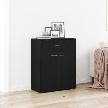 VidaXL Πλαϊνό Γραφείο Μαύρο Δρυς 60x30x75cm Επεξεργασμένο Ξύλο 1 τεμ.