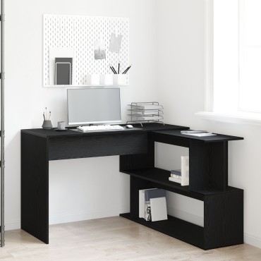 Γραφείο vidaXL Μαύρο Δρυς 200x50x76cm από Επεξεργασμένο Ξύλο 1 τεμ.