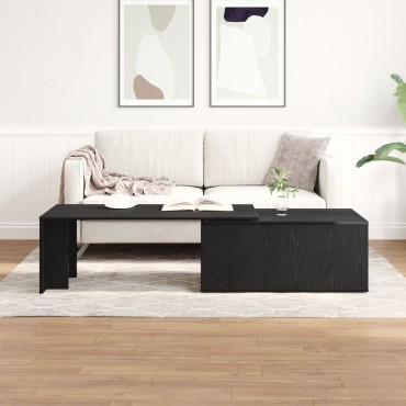 vidaXL Τραπεζάκι Σαλονιού Μαύρο Δρυς 150x50x35cm Φτιαγμένο από Μηχανικό Ξύλο 1 τεμ.