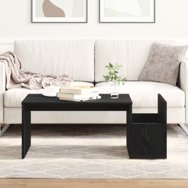 vidaXL Τραπεζάκι καφέ Μαύρο Δρυς 90x45x35cm Από ξύλο 1 τεμ.