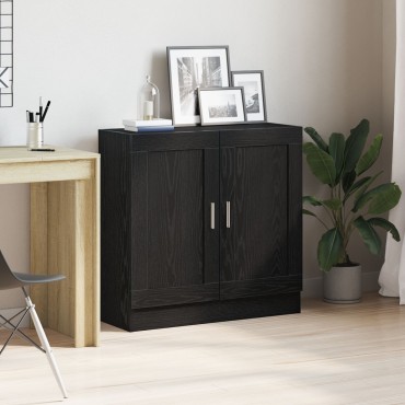 vidaXL Βιβλιοθήκη Μαύρη Δρυς 82,5x30,5x80cm σε Επεξεργασμένο Ξύλο 1 τεμ.