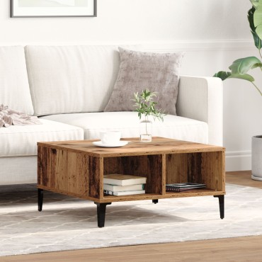 vidaXL Τραπέζι καφέ Παλιού Ξύλου 60x60x30cm Κατασκευασμένο Ξύλο 1 τεμ.