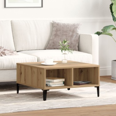 vidaXL Τραπέζι Σαλονιού Artisan Oak 60x60x30cm Επεξεργασμένο Ξύλο 1 τεμ.