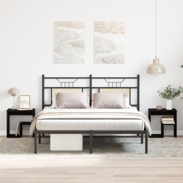 vidaXL Κομοδίνα 2 τεμ. Μαύρο Δρυς 40x30x40cm Σαουνά ξύλο