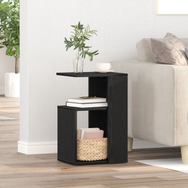 vidaXL Τραπέζι πλευράς Μαύρο Δρυς 36x30x56cm Επεξεργασμένο ξύλο 1 τεμ.
