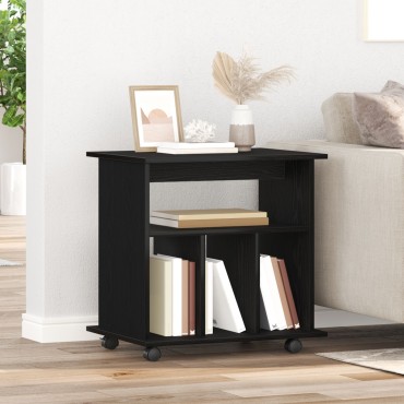 vidaXL Κυλιόμενο Ντουλάπι Μαύρη Δρυς 60x45x55cm - Επεξεργασμένο Ξύλο