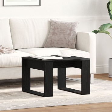 vidaXL Μαύρο Τραπεζάκι Δρυός - 50x50x35cm, Φτιαγμένο από Τεχνικό Ξύλο