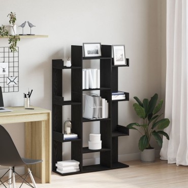 vidaXL Βιβλιοθήκη Μαύρης Δρυς 86x25,5x140cm από Επεξεργασμένο Ξύλο 1 τεμ.