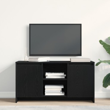 vidaXL Κάθισμα TV σε Μαύρο Δρυς 102x37,5x52,5cm από Επεξεργασμένο Ξύλο
