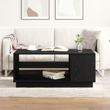 vidaXL Μαύρο Τραπέζι σαλονιού 102x55x43cm Κατασκευασμένο από Επεξεργασμένο Ξύλο 1 τεμ.