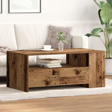 vidaXL Τραπέζι καφέ Παλιού Ξύλου 102x55x43,5cm Σαθρό Ξύλο 1 τεμ.