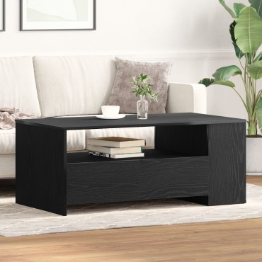 vidaXL Μαύρο Τραπεζάκι Σαλονιού 102x55x43.5cm Κατασκευασμένο από Μηχανικά Ξύλα 1 τεμ.