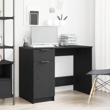 vidaXL Μαύρο Γραφείο Σαρκαστική - 100x50x75cm - Κατασκευασμένο από Επεξεργασμένο ξύλο 1 τεμ.