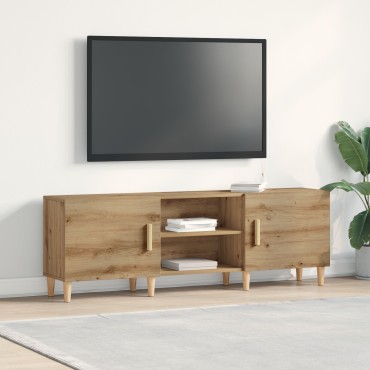 vidaXL Βάση τηλεόρασης σε Artisan Oak - 150x30x50cm - Κατασκευασμένη από τεχνικό ξύλο