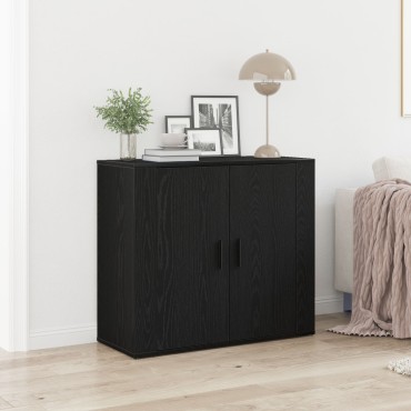 vidaXL Μπουφές Μαύρο Δρυς 80x33x70cm Κατασκευασμένο ξύλο 1 τεμ.