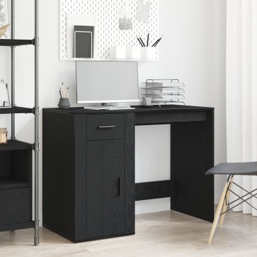 vidaXL Γραφείο Μαύρο Δρυς 100x49x75cm Επεξεργασμένο Ξύλο 1 τεμ.