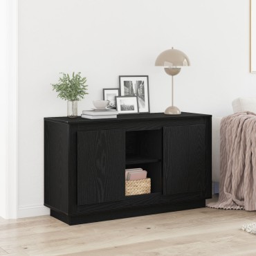 vidaXL Σερβιτόρος Μαύρο Δρύινο 102x35x60cm Επεξεργασμένο Ξύλο 1 τεμ.