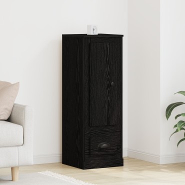 vidaXL Υψηλό ντουλάπι Μαύρη Δρυς 36x35,5x103,5cm Επεξεργασμένο Ξύλο 1 τεμ.