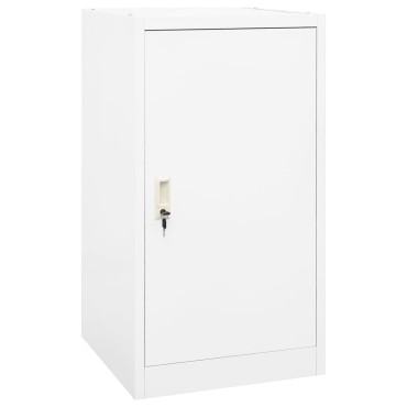 vidaXL Ντουλάπα για Σέλα Λευκό 53 x 53 x 105 εκ. Ατσάλινο