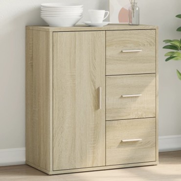vidaXL Βοηθητικό Ντουλάπι Sonoma Δρυς 60x31x70cm Επεξεργασμένο Ξύλο 1 τεμ.