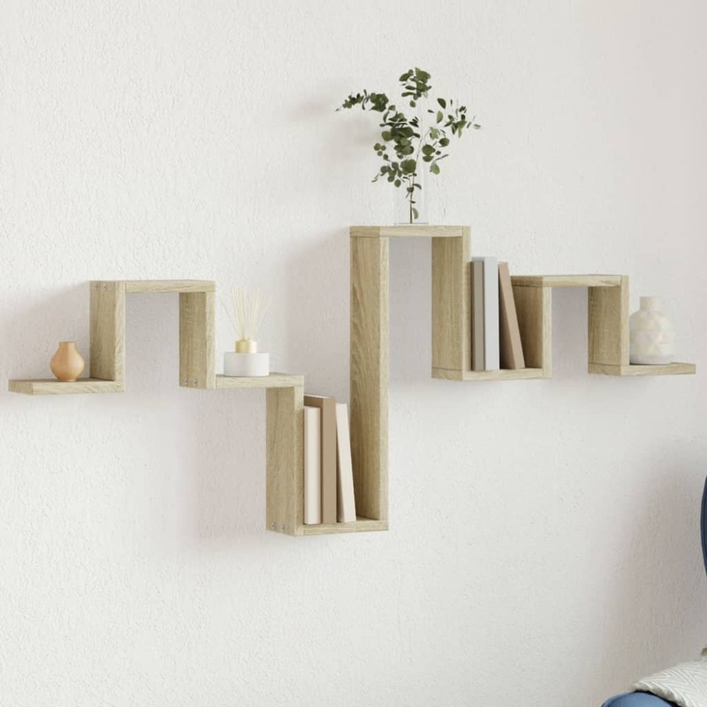 vidaXL Ράφι Τοίχου Sonoma Δρυς 104,5x10x43cm από Επεξεργασμένο Ξύλο 1 τεμ.