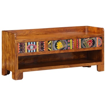 vidaXL Παγκάκι παπουτσιών 100x35x45cm από μασίφ ξύλο Ακακίας 1 τεμ.